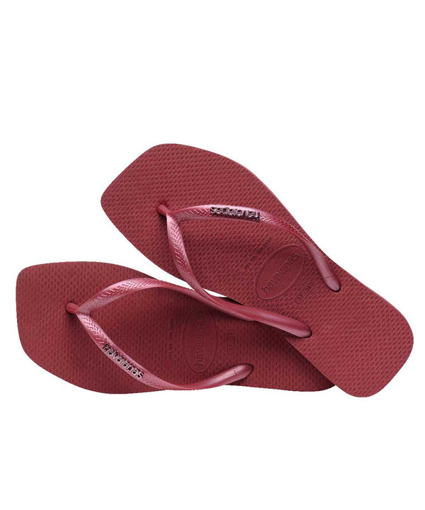 Havaianas Women's Slim Square Metalic Logo Thongs