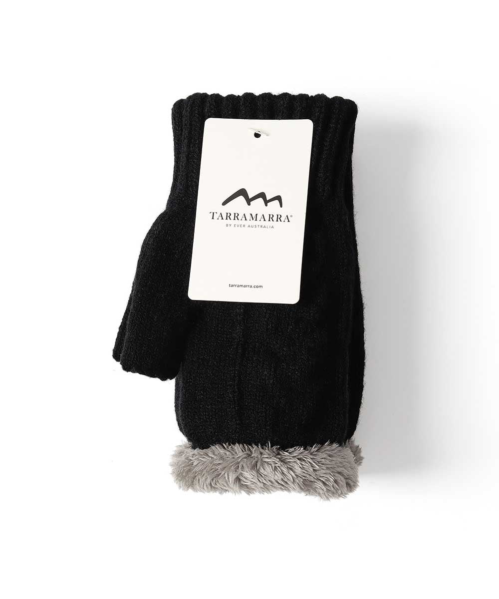 Fingerless Plush Gloves