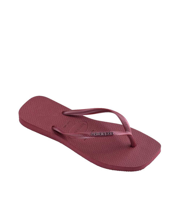 Havaianas Women's Slim Square Metalic Logo Thongs