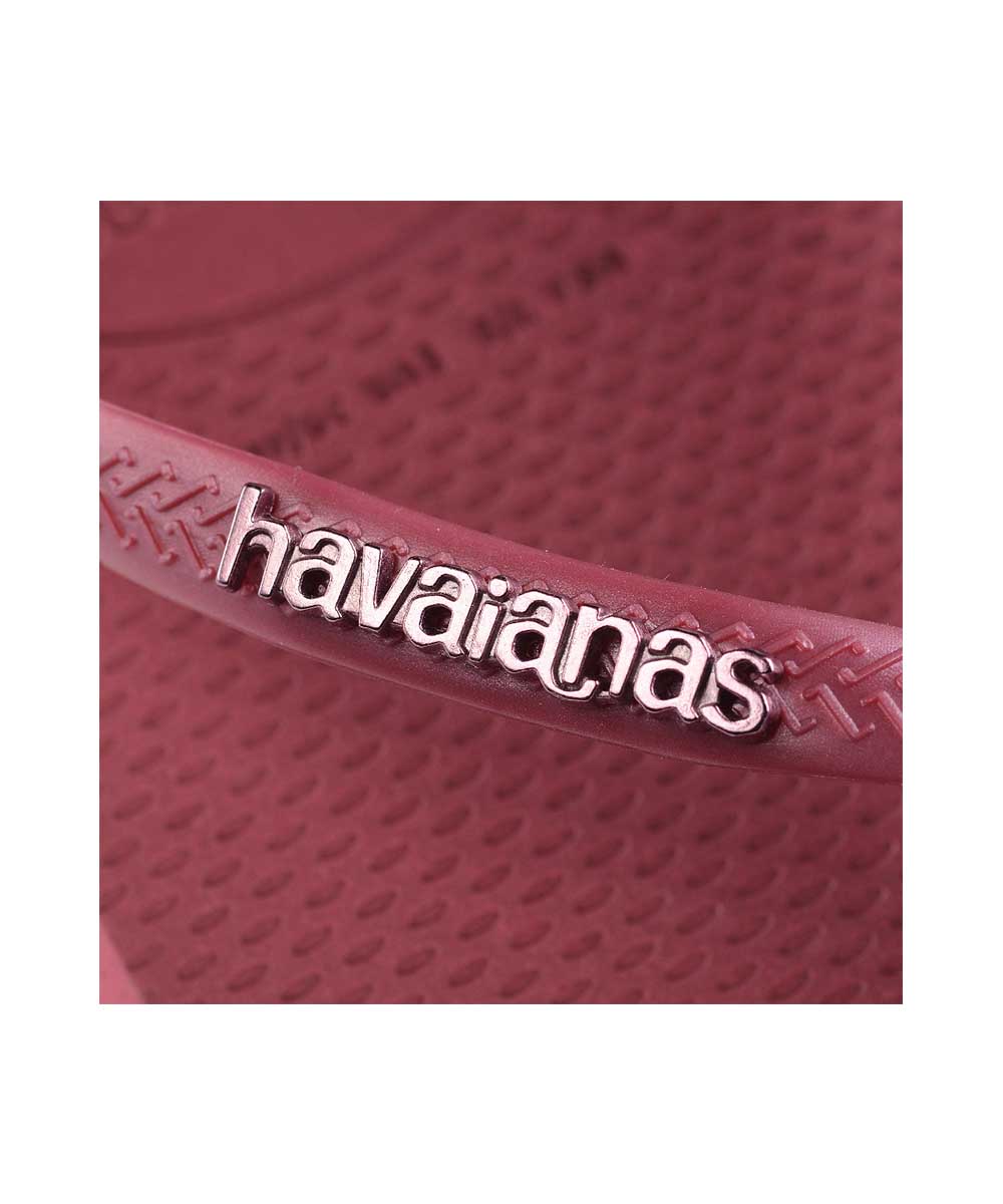 Havaianas Women's Slim Square Metalic Logo Thongs
