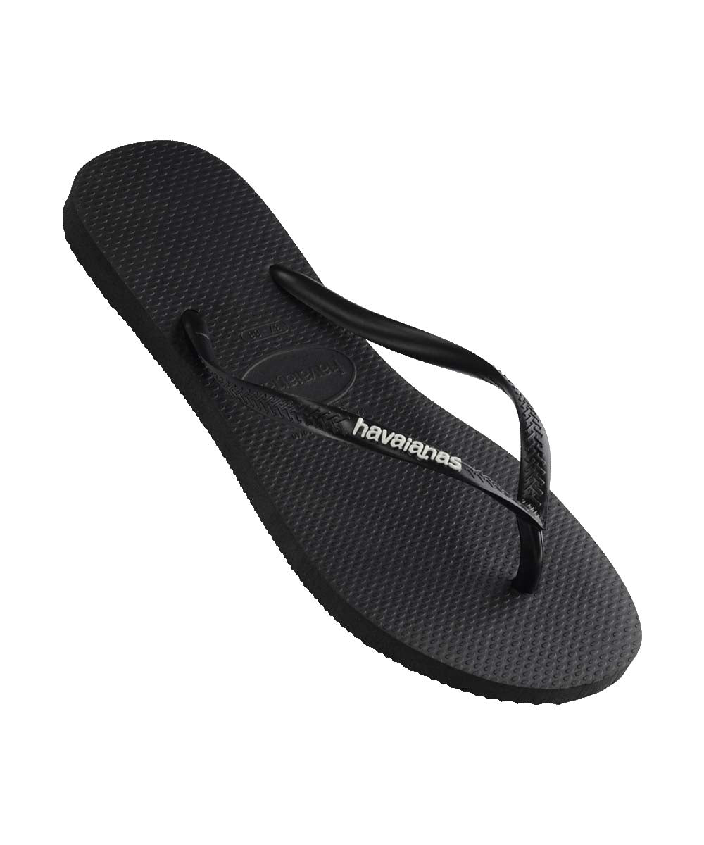 Havaianas Women's Slim Rubber Logo Thongs