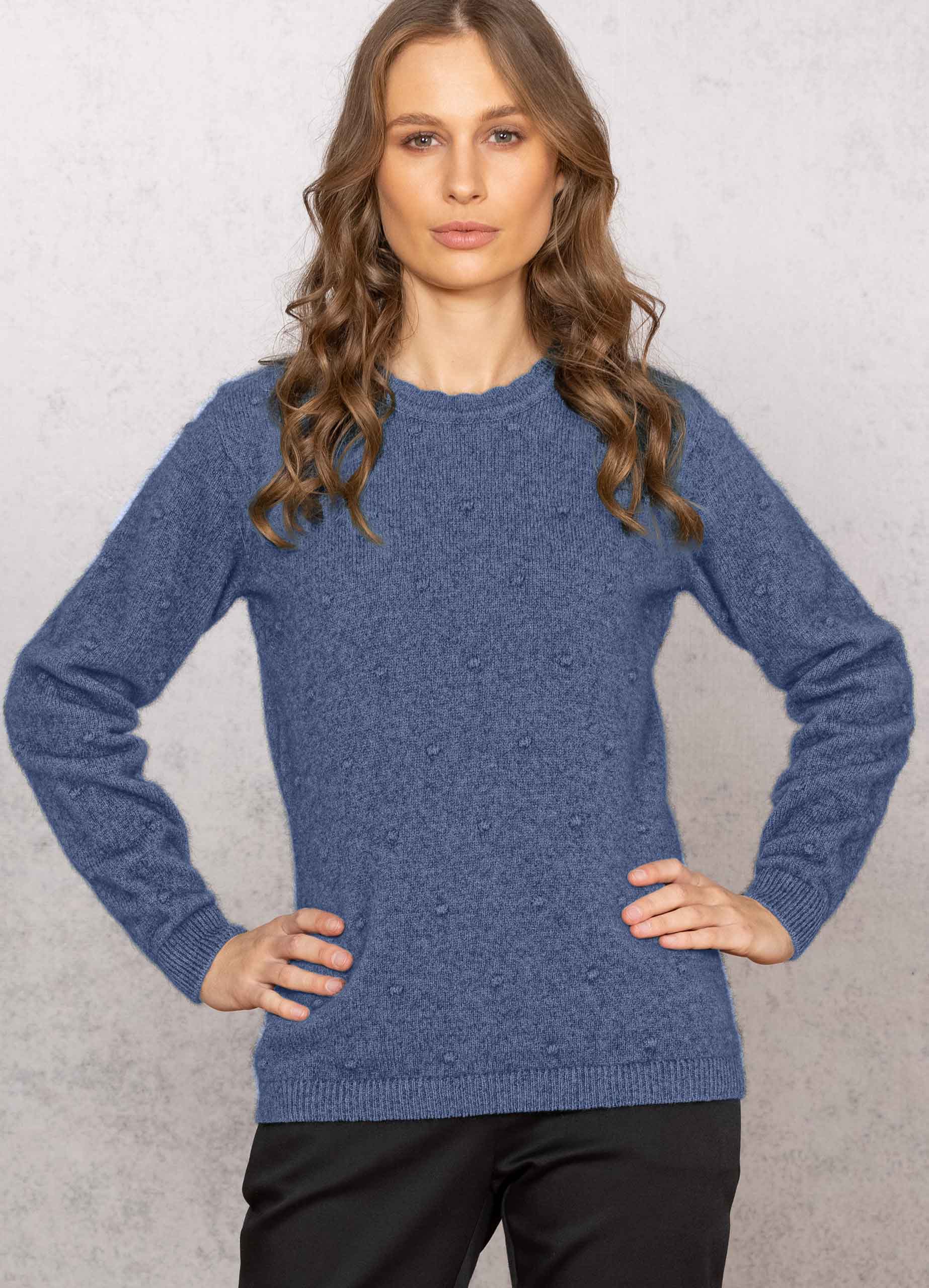 Women's Merino Possum Pin Dot Crew Sweater Main image
