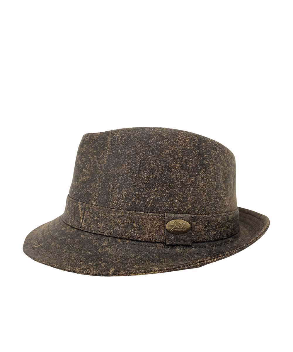 Jacaru Kangaroo Leather Trilby Hat Main image