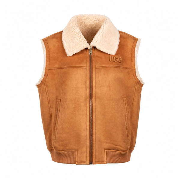 UGG Women's Lorne Reversible Zip Vest - Chestnut/Natural
