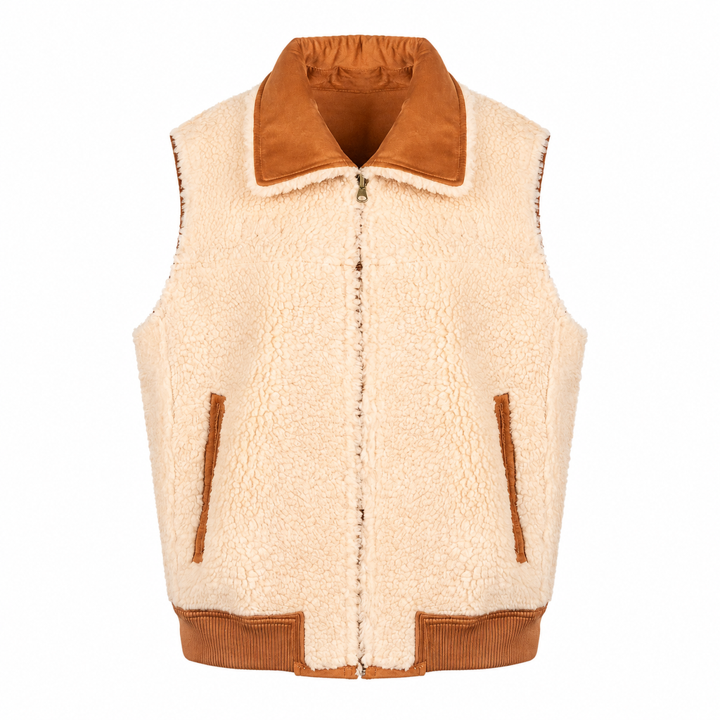 UGG Women's Lorne Reversible Zip Vest - Chestnut/Natural