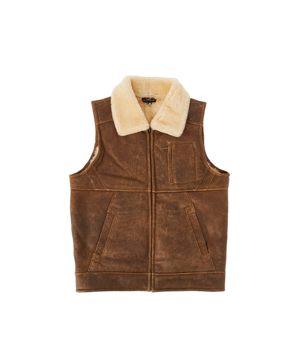 Men's Nappa Bomber Sheepskin Vest Main image